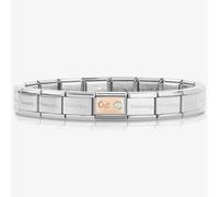 Nomination CLASSIC Rose Gold & Silver October White Opal Bracelet 430508/10