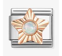 Nomination Rose Gold White Opal Star Charm