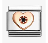 Nomination CLASSIC Rose Gold Symbols Black Heart Charm 430305/40