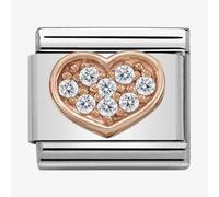 Nomination Rose Gold Pave Heart Charm
