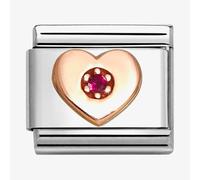 Nomination Rose Gold Red Heart Charm