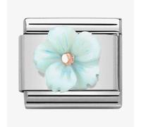 Nomination Turquoise + Rose Gold Flower Charm