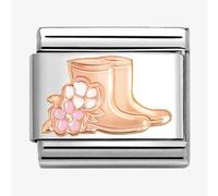 Nomination Rose-Gold Boots With Flowers Charm