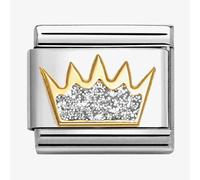 Nomination Silver Glitter Crown Charm