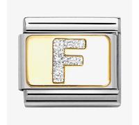 Nomination Glitter F Initial Yellow Gold Charm
