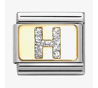 Nomination CLASSIC Silver Glitter Letter H Charm 030291/08