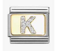 Nomination CLASSIC Silver Glitter Letter K Charm 030291/11