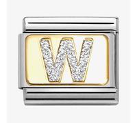 Nomination CLASSIC Silver Glitter Letter W Charm 030291/23
