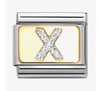 Nomination Glitter X Initial Yellow Gold Charm