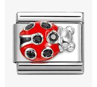 Nomination Black CZ Ladybird Silver Shine Charm