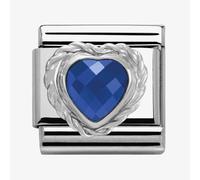 Nomination CLASSIC Silvershine Blue Faceted Hearts Charm 330603/007
