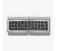 Nomination CLASSIC Silvershine Double Link Black Pave Crystal Charm 330733/10
