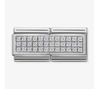 Nomination CLASSIC Silvershine Double Link Clear Pavé Crystal Charm 330733/01