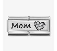 Nomination CLASSIC Silvershine Double Link Heart Mom Charm 330731/06