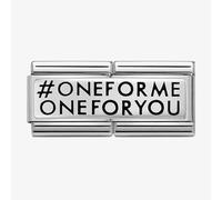 Nomination CLASSIC Silvershine Double Link #One for Me One for You Charm 330710/25