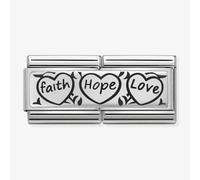Nomination CLASSIC Silvershine Faith Hope Love Double Charm 330710/11