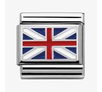 Nomination Silver Union Jack Flag - Stainless Steel