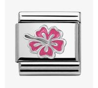 Nomination CLASSIC Silvershine Honolulu Pink Hibiscus Charm 330202/24