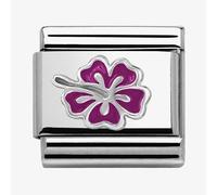 Nomination CLASSIC Silvershine Honolulu Purple Hibiscus Charm 330202/23