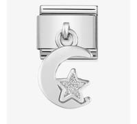 Nomination CLASSIC Silvershine Moon And Star Glitter Drop Charm 331805/05