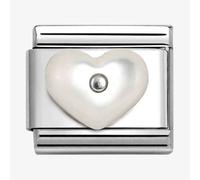 Nomination CLASSIC Silvershine Mother Of Pearl Heart Charm 330509/17