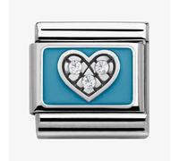 Nomination CLASSIC Silvershine My Family Blue Heart Charm 330306/07