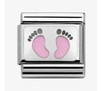 Nomination CLASSIC Silvershine My Family Pink Baby Feet Charm 330208/14