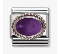 Nomination CLASSIC Silvershine Ornate Settings Amethyst Charm 330504/02