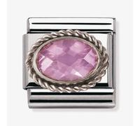 Nomination CLASSIC Silvershine Ornate Settings Oval Pink Charm 330604/003