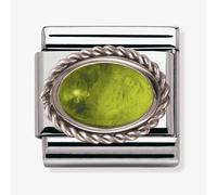 Nomination CLASSIC Silvershine Ornate Settings Peridot Charm 330504/05