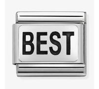 Nomination CLASSIC Silvershine Oxi Plates BEST Charm 330109/27