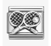 Nomination CLASSIC Silvershine Oxidised Tennis Rackets Charm 330101/68