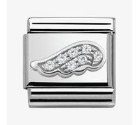 Nomination Angel Wing CZ Stone Set Silver Shine