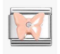 Nomination CLASSIC Silvershine Pink Butterfly Synthetic Stone Charm 330509/14