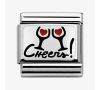 Nomination CLASSIC Silvershine Plates Cheers Glasses Charm 330208/07