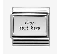 Nomination Silver Engraving Plate Charm