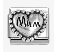 Nomination CLASSIC Silvershine Silver Beaded Heart Mum Charm 330101/80