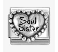 Nomination CLASSIC Silvershine Silver Beaded Heart Soul Sister Charm 330101/82