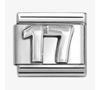 Nomination CLASSIC Silvershine Silver Number 17 Charm 330101/76