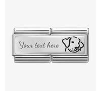 Nomination CLASSIC Silvershine Stainless Steel Engraved Dog Double Charm 330710/16