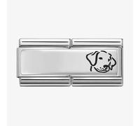 Nomination CLASSIC Silvershine Stainless Steel Engraved Dog Double Charm 330710/16