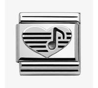 Nomination CLASSIC Silvershine Symbols Heart with Musical Note Charm 330101/06