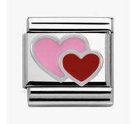 Nomination CLASSIC Silvershine Symbols Pink and Red Hearts Charm 330202/16