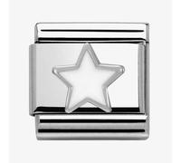 Nomination CLASSIC Silvershine Symbols White Star Charm 330202/04
