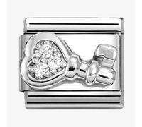 Nomination CLASSIC Silvershine White Cubic Zirconia Key Charm 330304/48