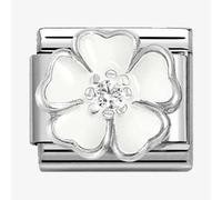 Nomination CLASSIC Silvershine White Flower Charm 330321/15