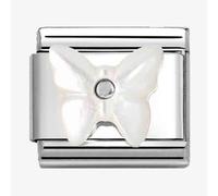 Nomination CLASSIC Silvershine White Mother Of Pearl Butterfly Charm 330509/13