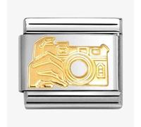 Nomination CLASSIC Stainless Steel & 18ct Yellow Gold Camera Charm 030108/17