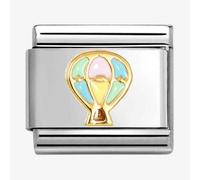 Nomination CLASSIC Stainless Steel 18ct Yellow Gold Hot Air Balloon Charm 030285/66