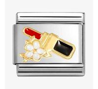 Nomination CLASSIC Stainless Steel 18ct Yellow Gold Lipstick Flower Charm 030272/96
